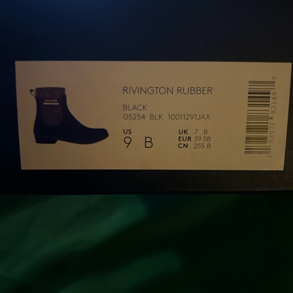 Coach casual rain boots size 9 - Picture 3 of 3